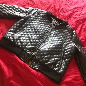 Black leather jacket